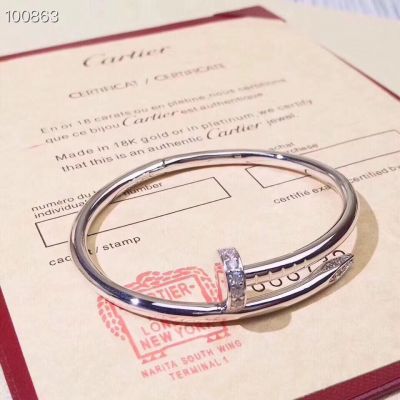 Perfect Replica Cartier Juste Un Clou Bracelet-Silver Diamond 